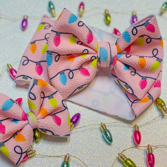 Christmas Lights Hair Bows