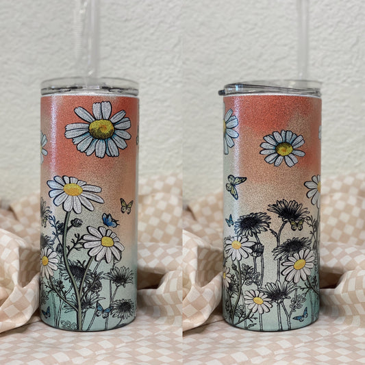 Wildflowers Glitter Cup