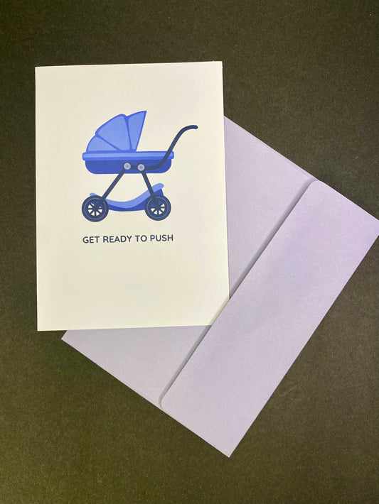 Get Ready to Push Baby Shower Card