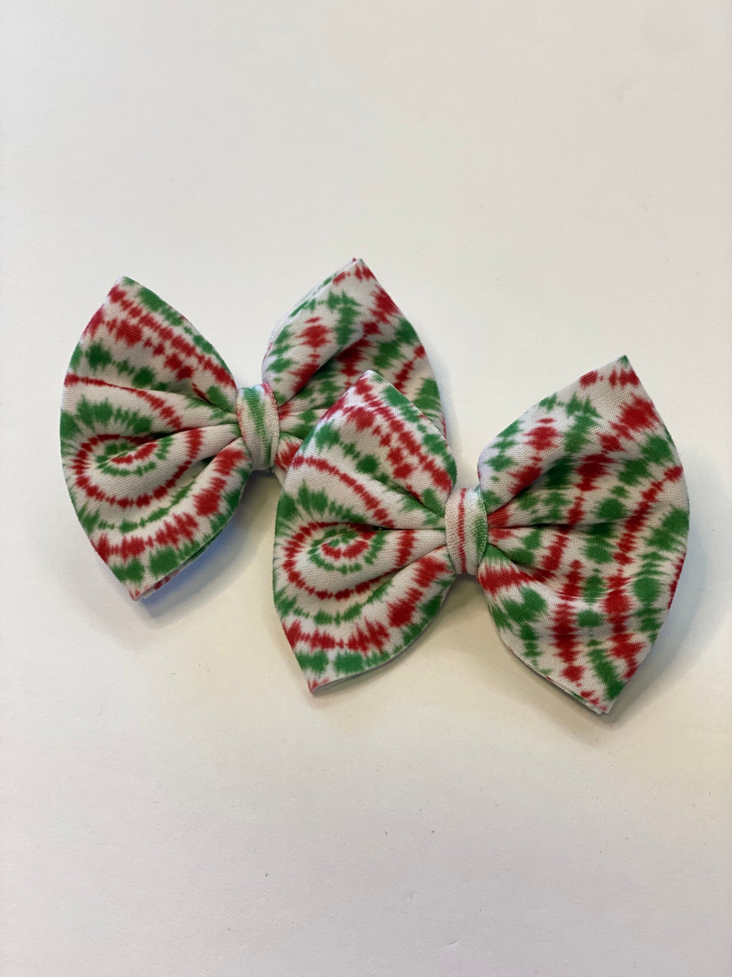 Christmas Tie Dye Hair Bows