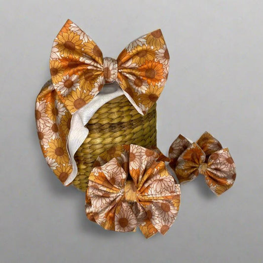 Sunflower Hair Bows